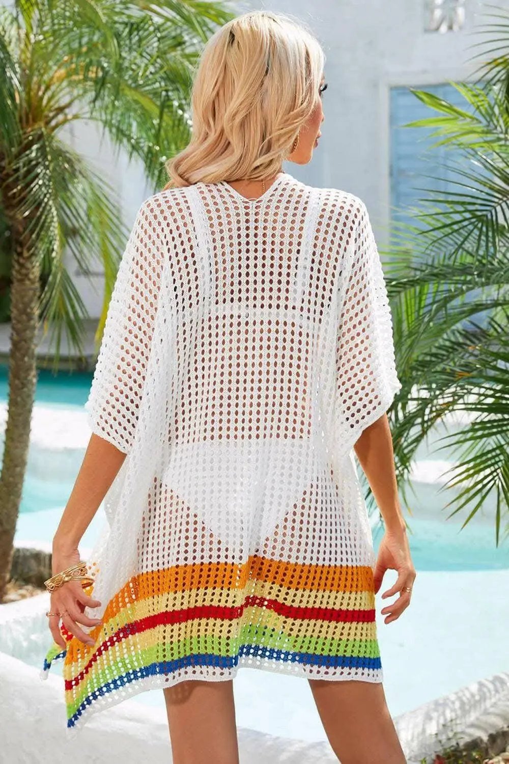 Vibrant crochet beach cover-up - Love Salve